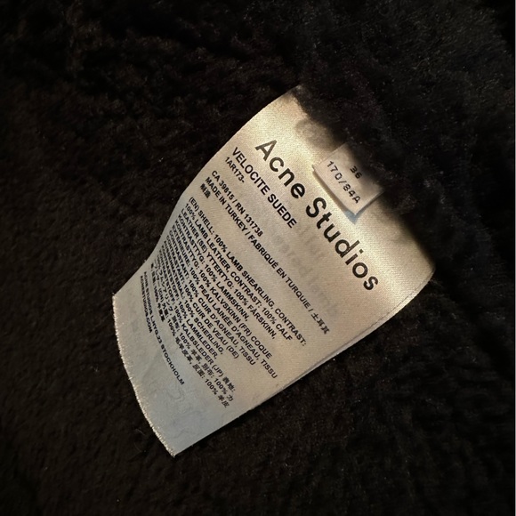 Acne Studios black shearling aviator jacket - Picture 9 of 14